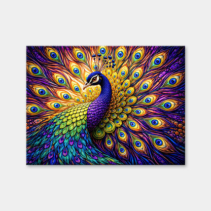 Vibrant Psychedelic Peacock | Diamond Painting