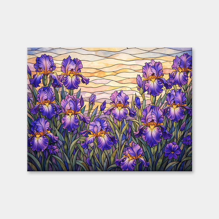 Stained Glass Iris Garden