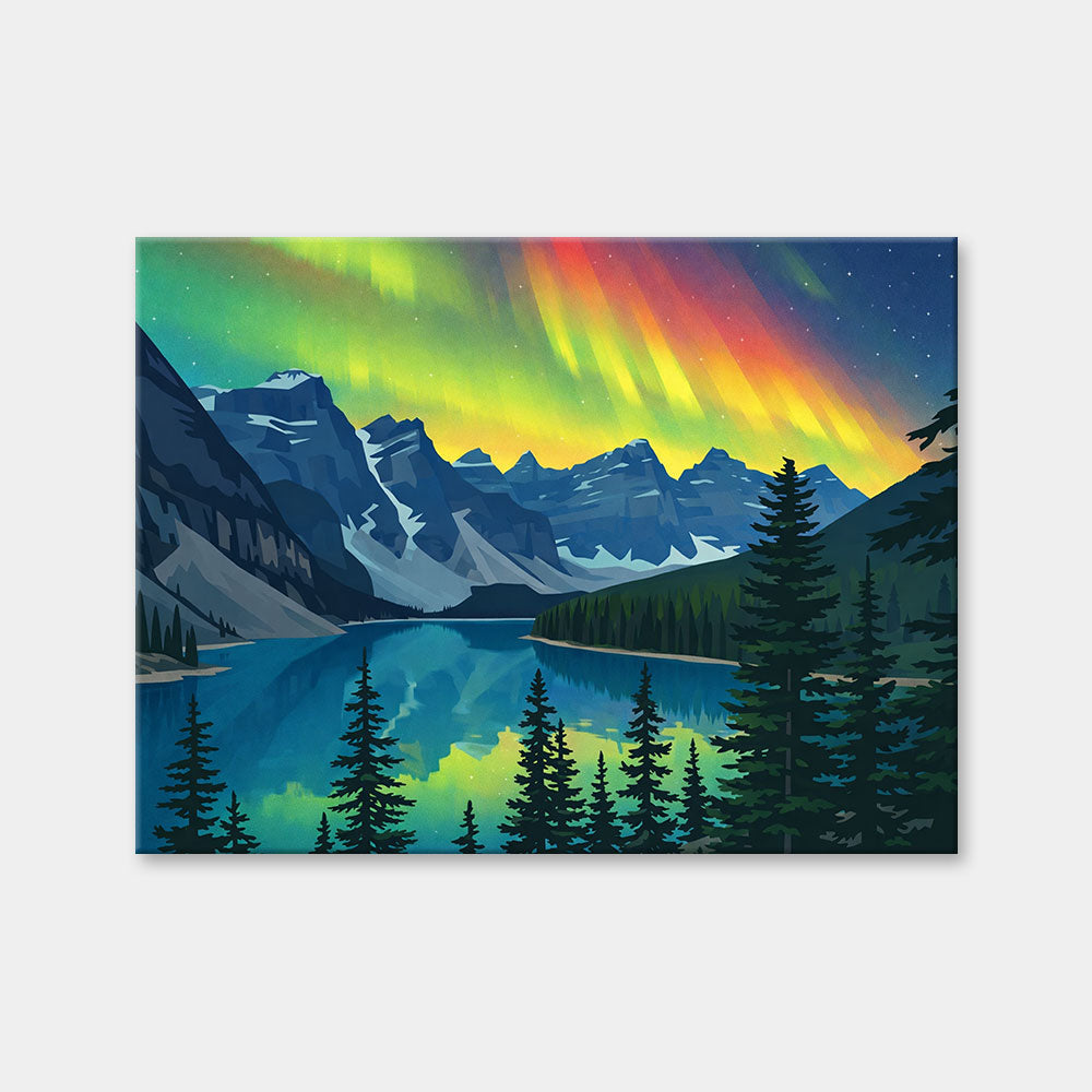 Aurora Mountain Lake | Diamond Painting