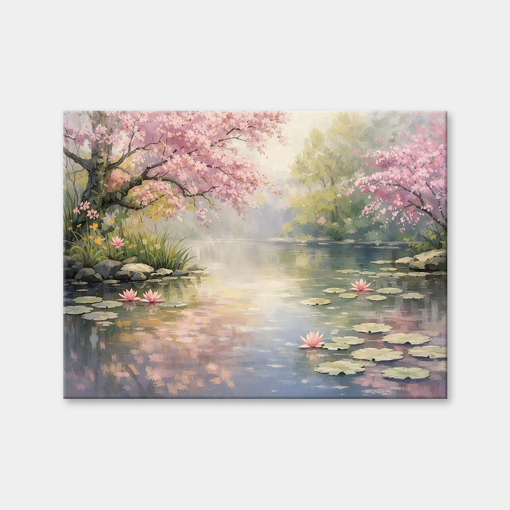 Cherry Blossom Pond | Diamond Painting