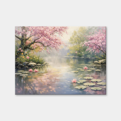 Cherry Blossom Pond | Diamond Painting