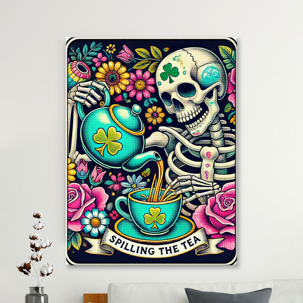 Spilling The Tea - Tarot Card Diamond Painting