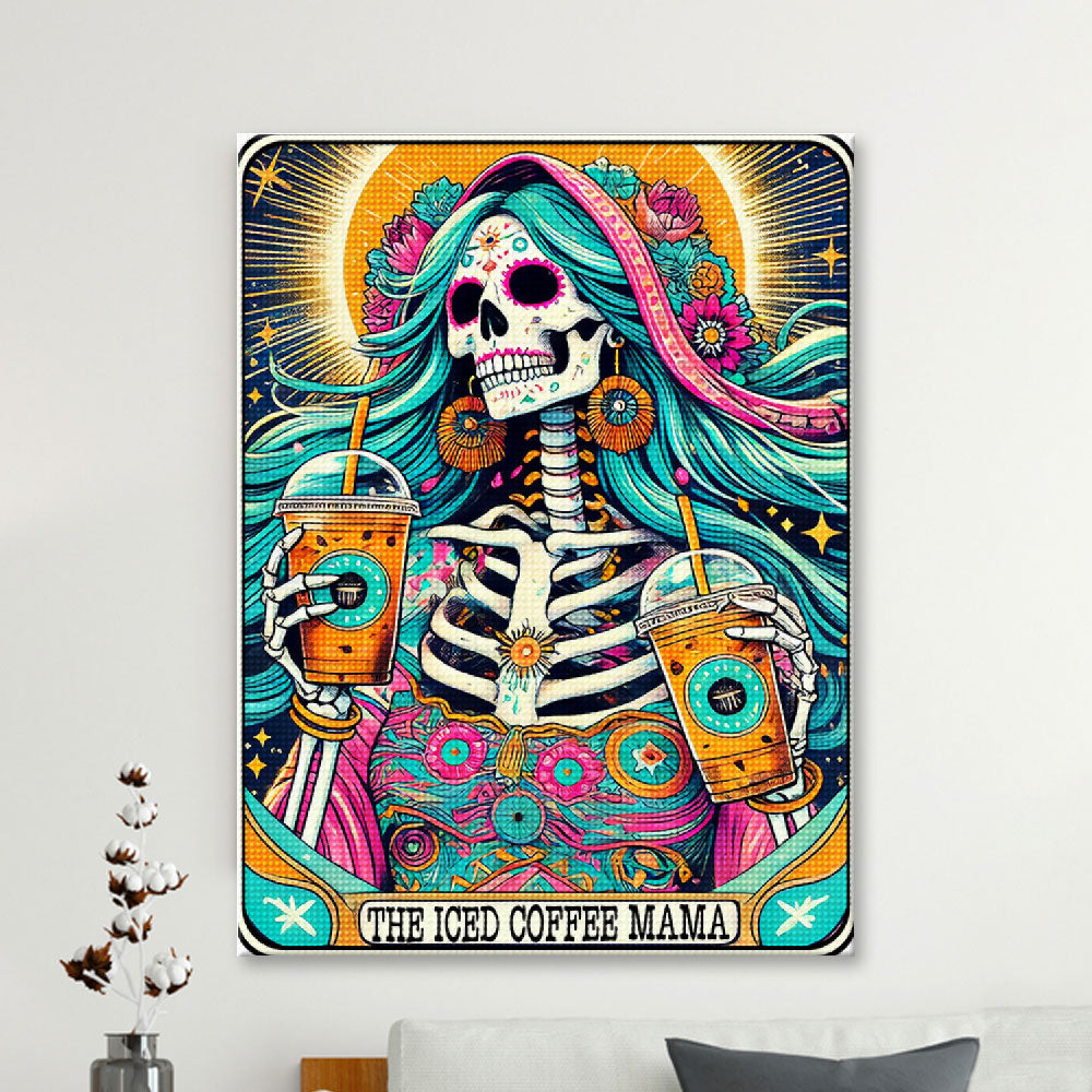 The Iced Coffee Mama - Tarot Card Diamond Painting