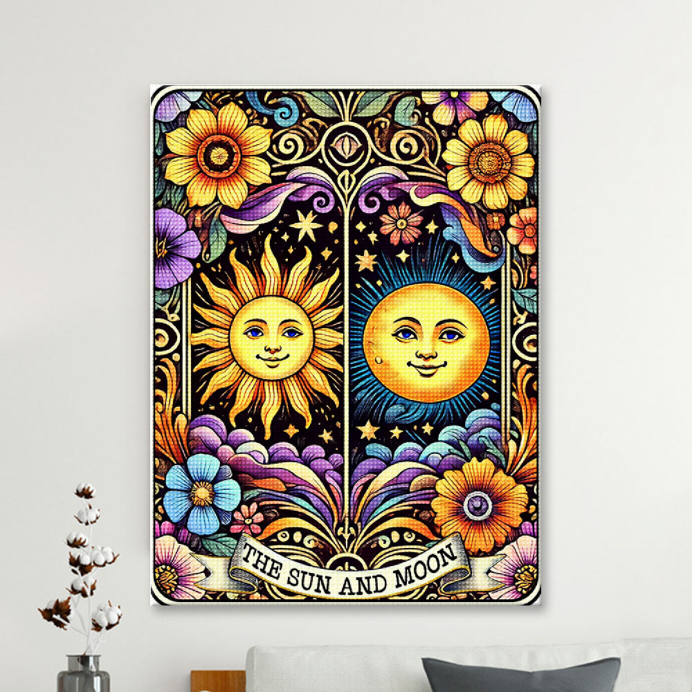 The Sun And Moon - Tarot Card Diamond Painting