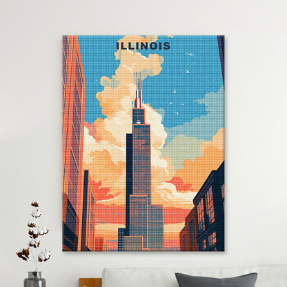 Illinois U.S. State Diamond Painting