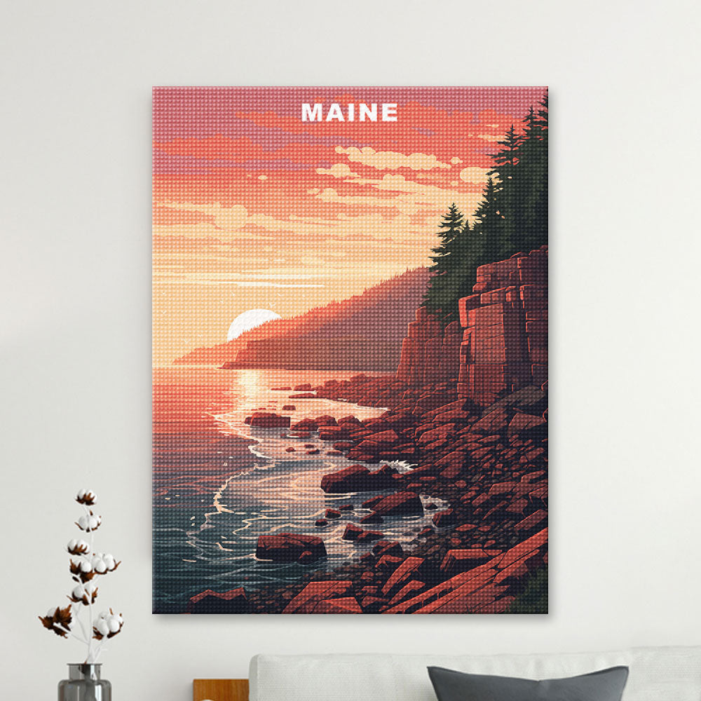 Maine U.S. State Diamond Painting