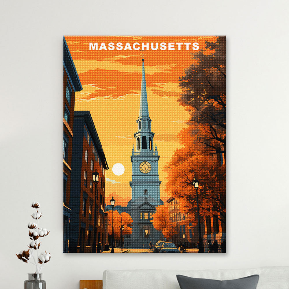 Massachusetts U.S. State Diamond Painting