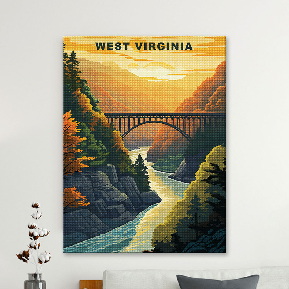 West Virginia U.S. State Diamond Painting