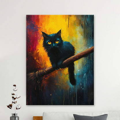 Playful Black Cat Diamond Painting