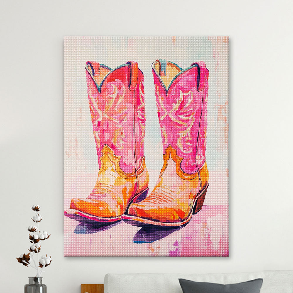 Western Boots Diamond Painting