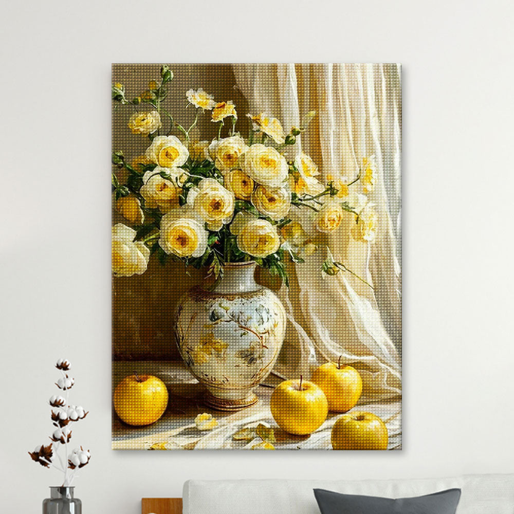 Yellow Roses and Golden Apples | Diamond Painting