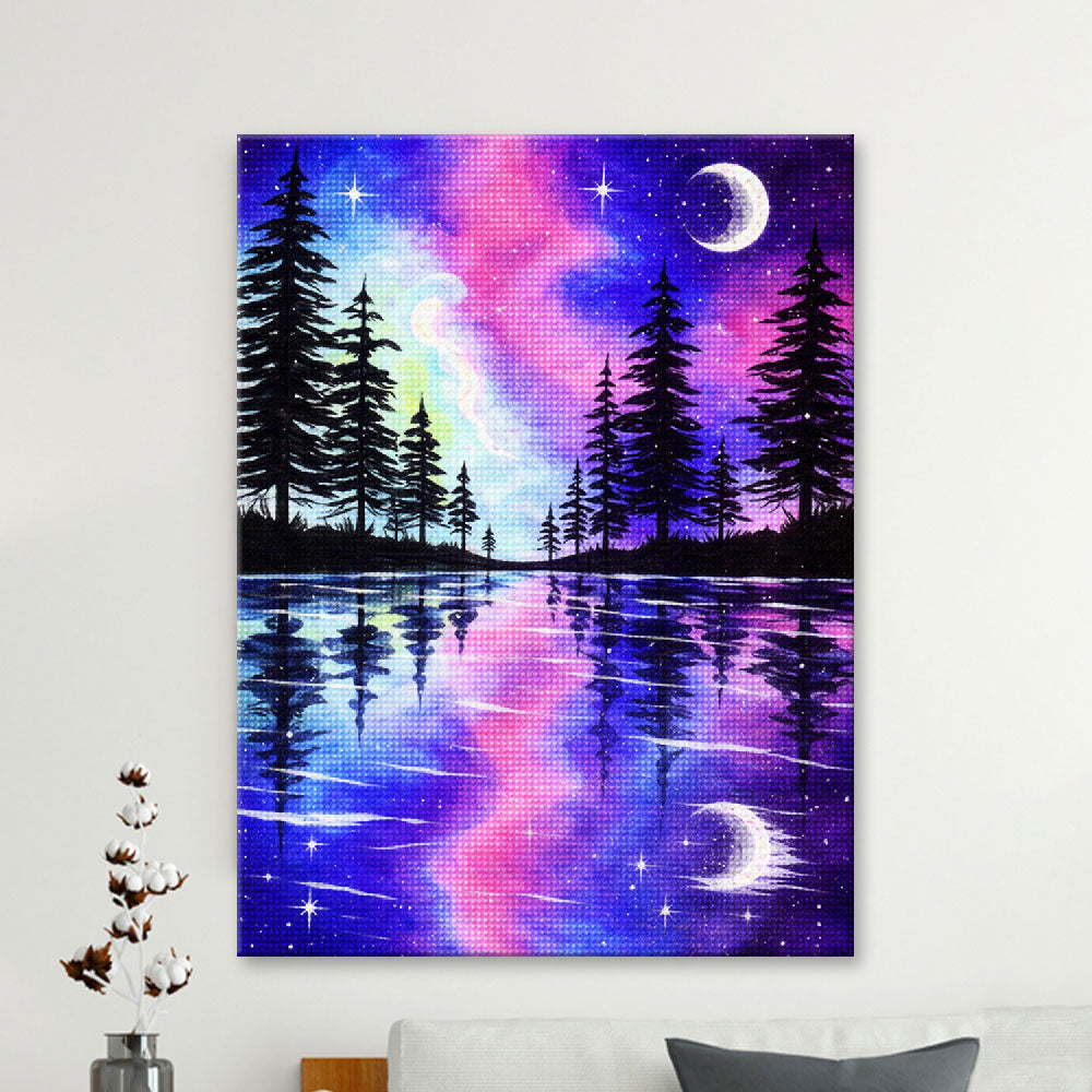 Nebula Lake Reflection | Diamond Painting