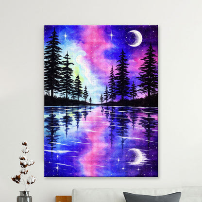 Nebula Lake Reflection | Diamond Painting