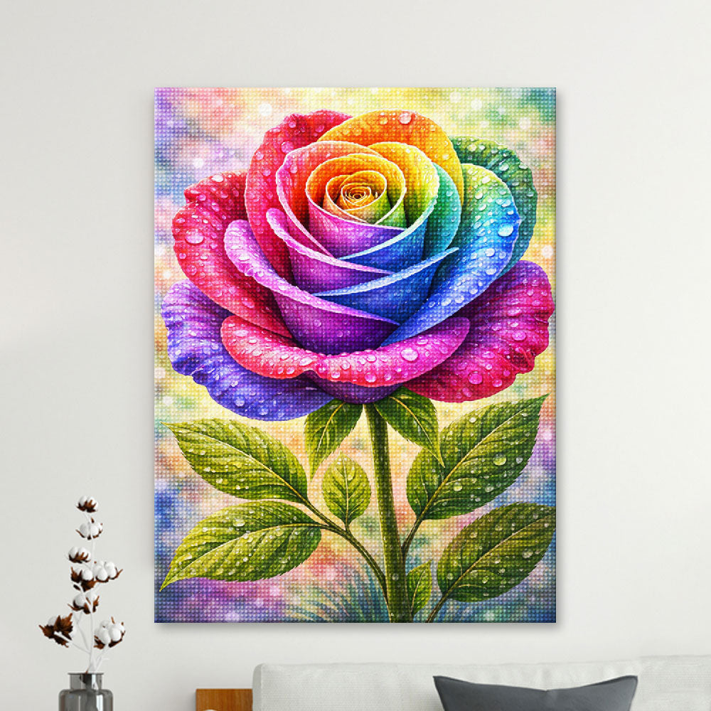 Rainbow Rose | Diamond Painting