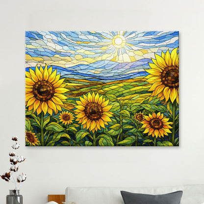 Stained Glass Sunflower Garden | Diamond Painting