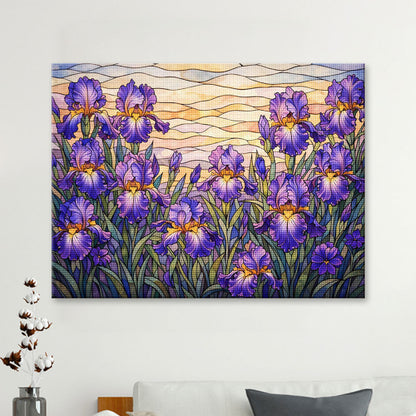 Stained Glass Iris Garden | Diamond Painting