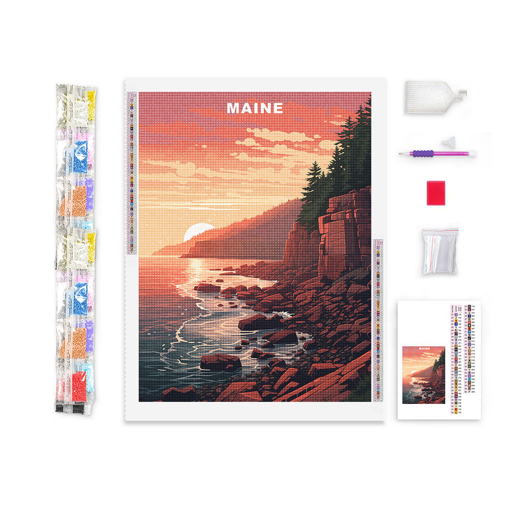 Maine U.S. State Diamond Painting