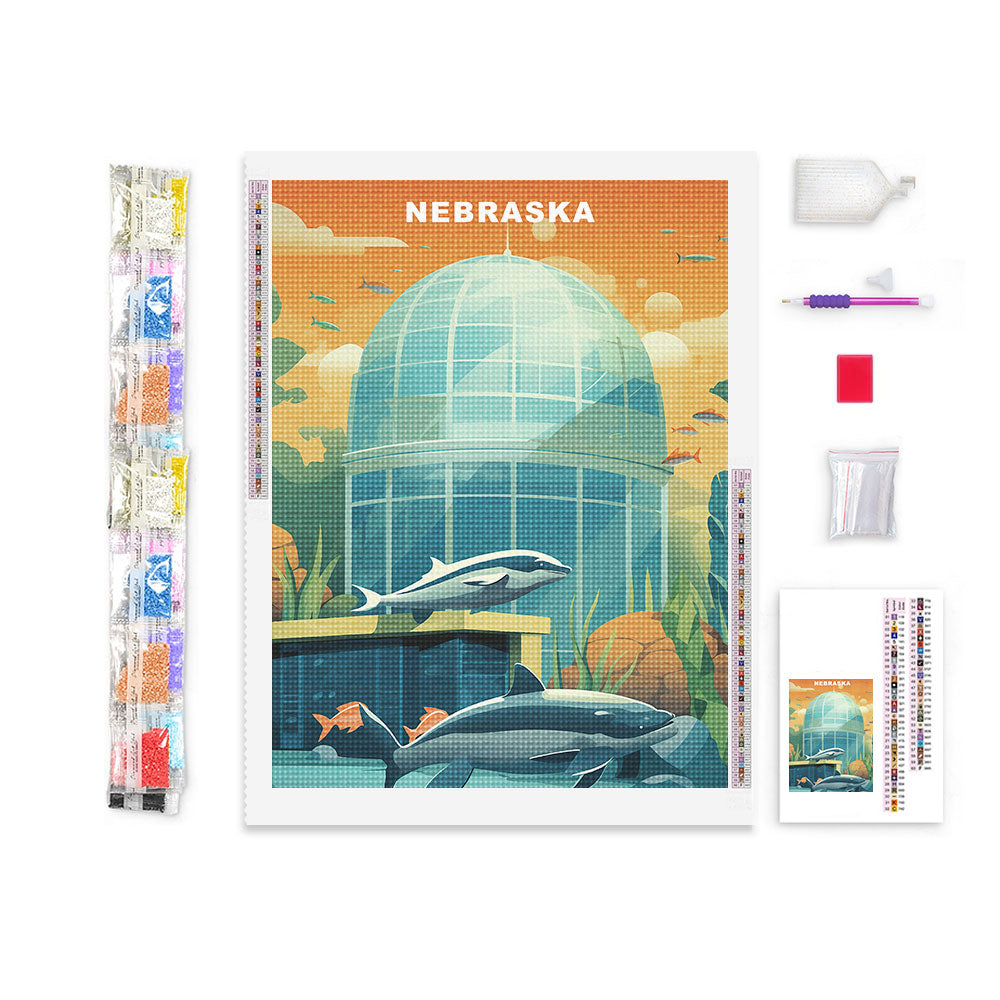 Nebraska U.S. State Diamond Painting