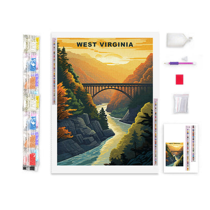 West Virginia U.S. State Diamond Painting