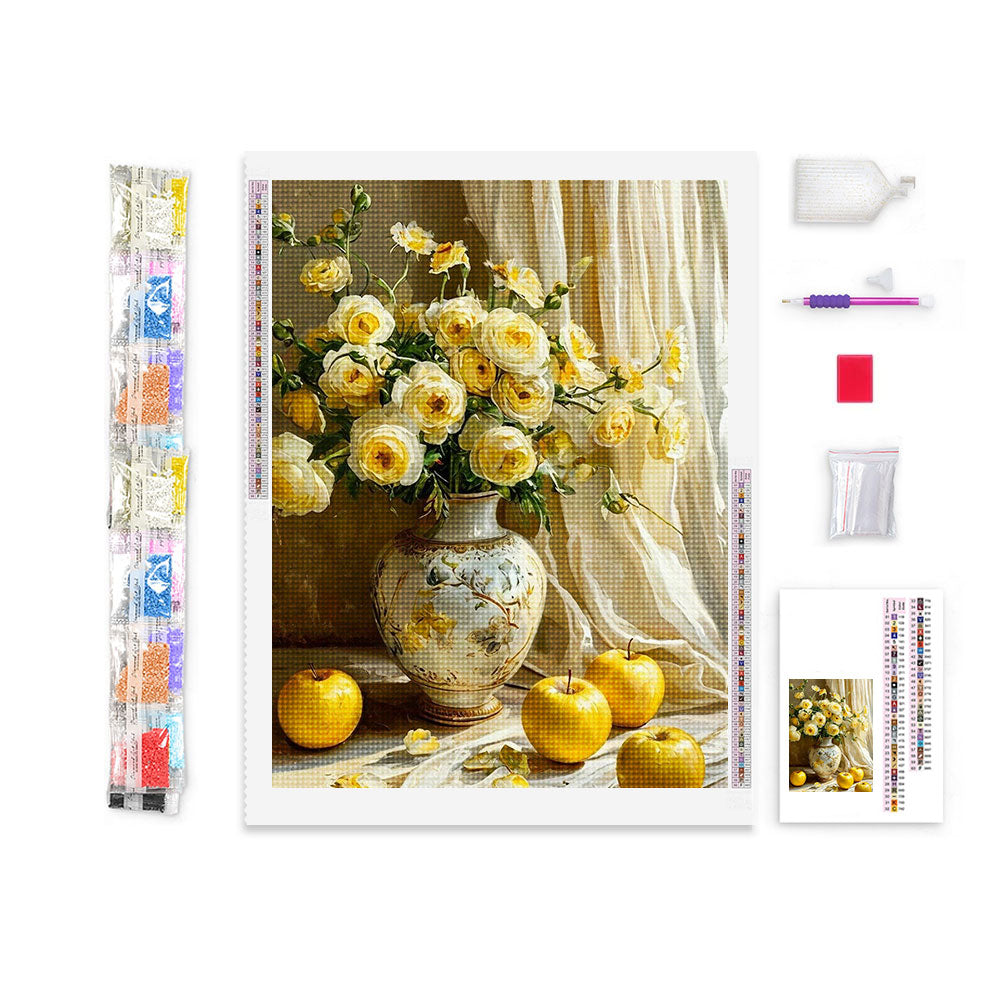 Yellow Roses and Golden Apples | Diamond Painting