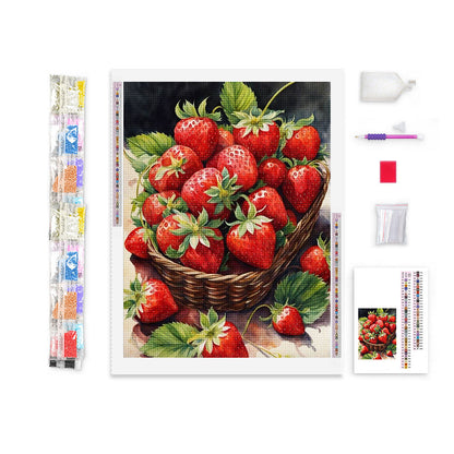 Basket of Strawberries | Diamond Painting