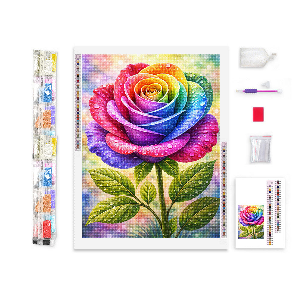 Rainbow Rose | Diamond Painting