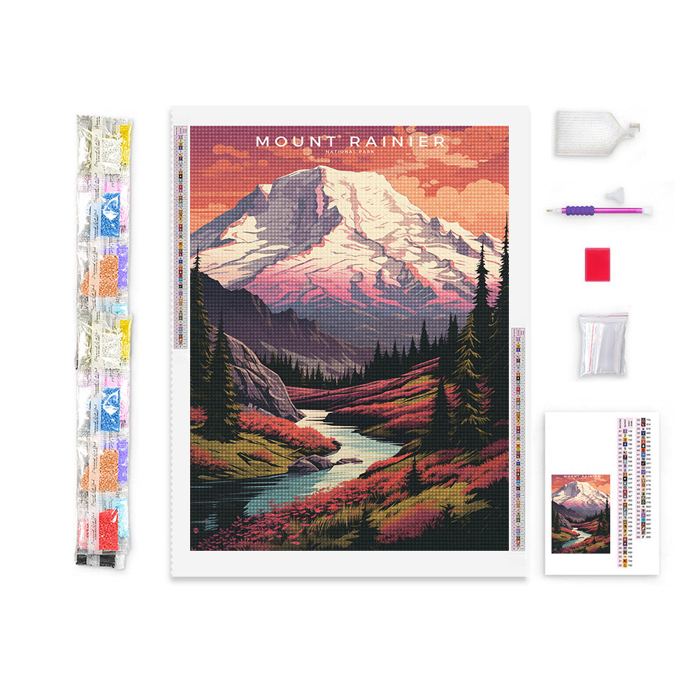 Mount Rainier National Park Diamond Painting