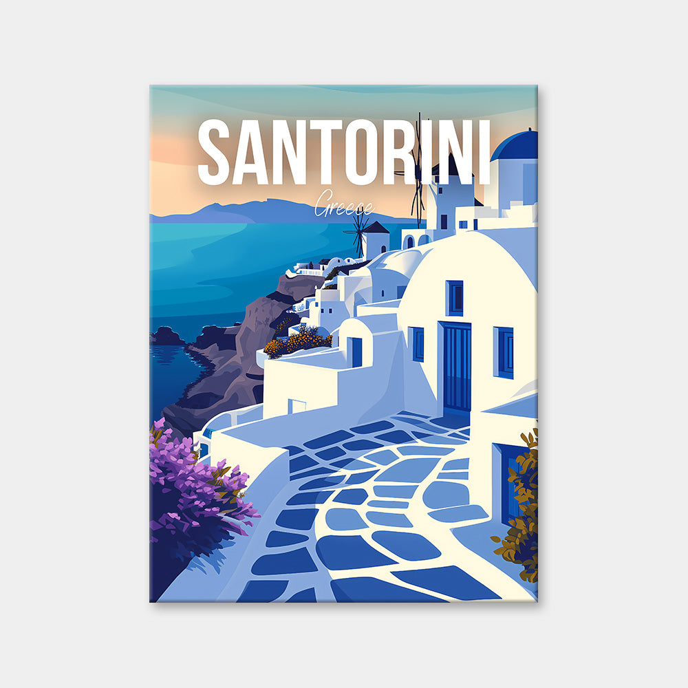 Santorini Greece Cityscape Diamond Painting