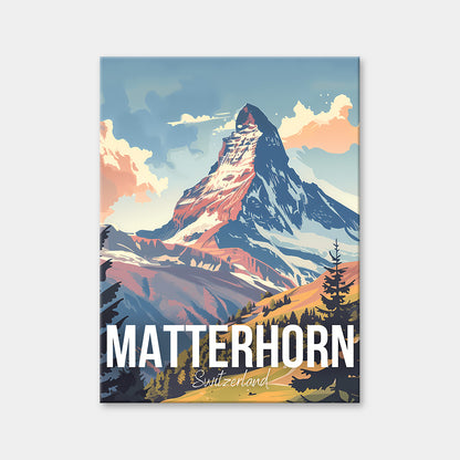 Matterhorn Switzerland Cityscape Diamond Painting