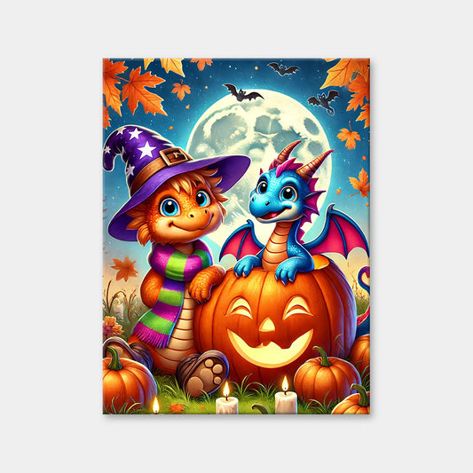 Halloween Dragon Festivities Diamond Painting