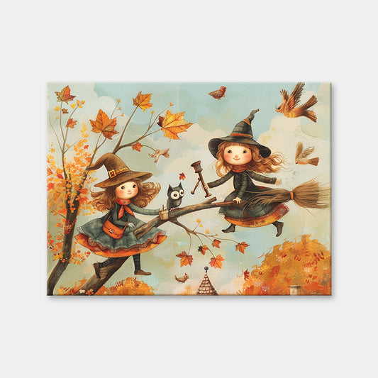 Broomstick and Branches Diamond Painting