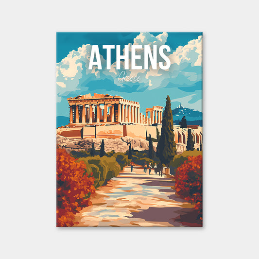 Athens Greece Cityscape Diamond Painting