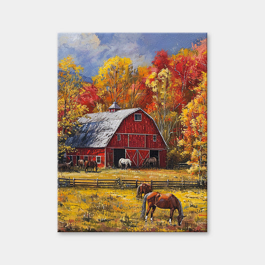 Autumn on the Farm Diamond Painting