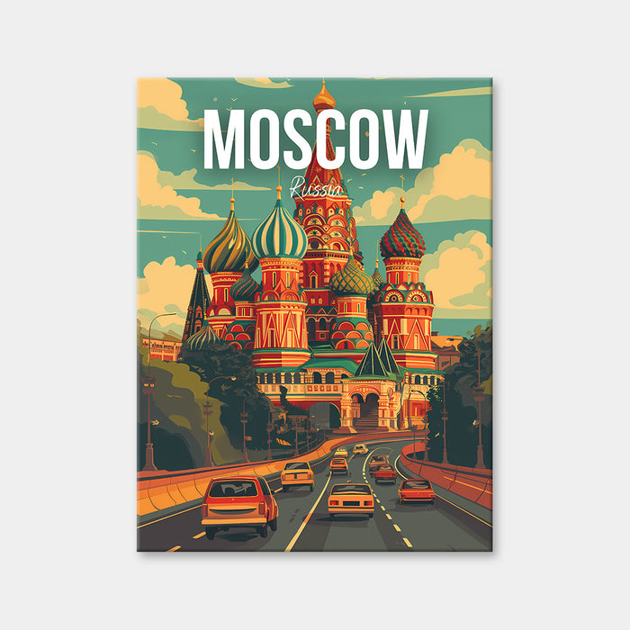 Diamantmalerei mit Stadtbild von Moskau, Russland