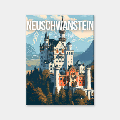 Neuschwanstein Germany Cityscape Diamond Painting