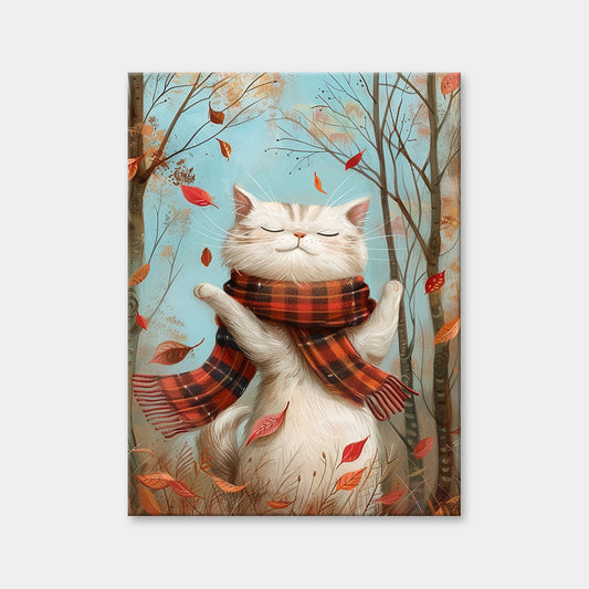 Autumn Breeze Cat Diamond Painting