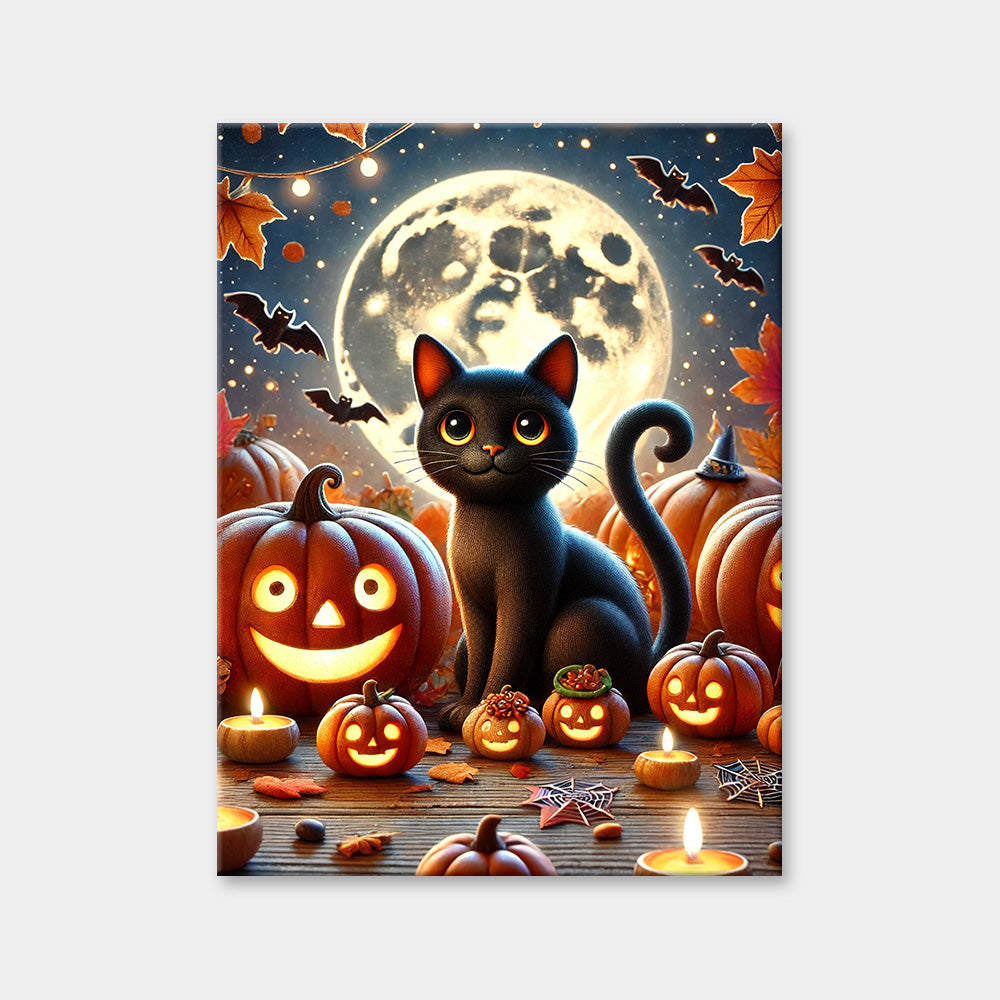 Halloween Cat Diamond Painting