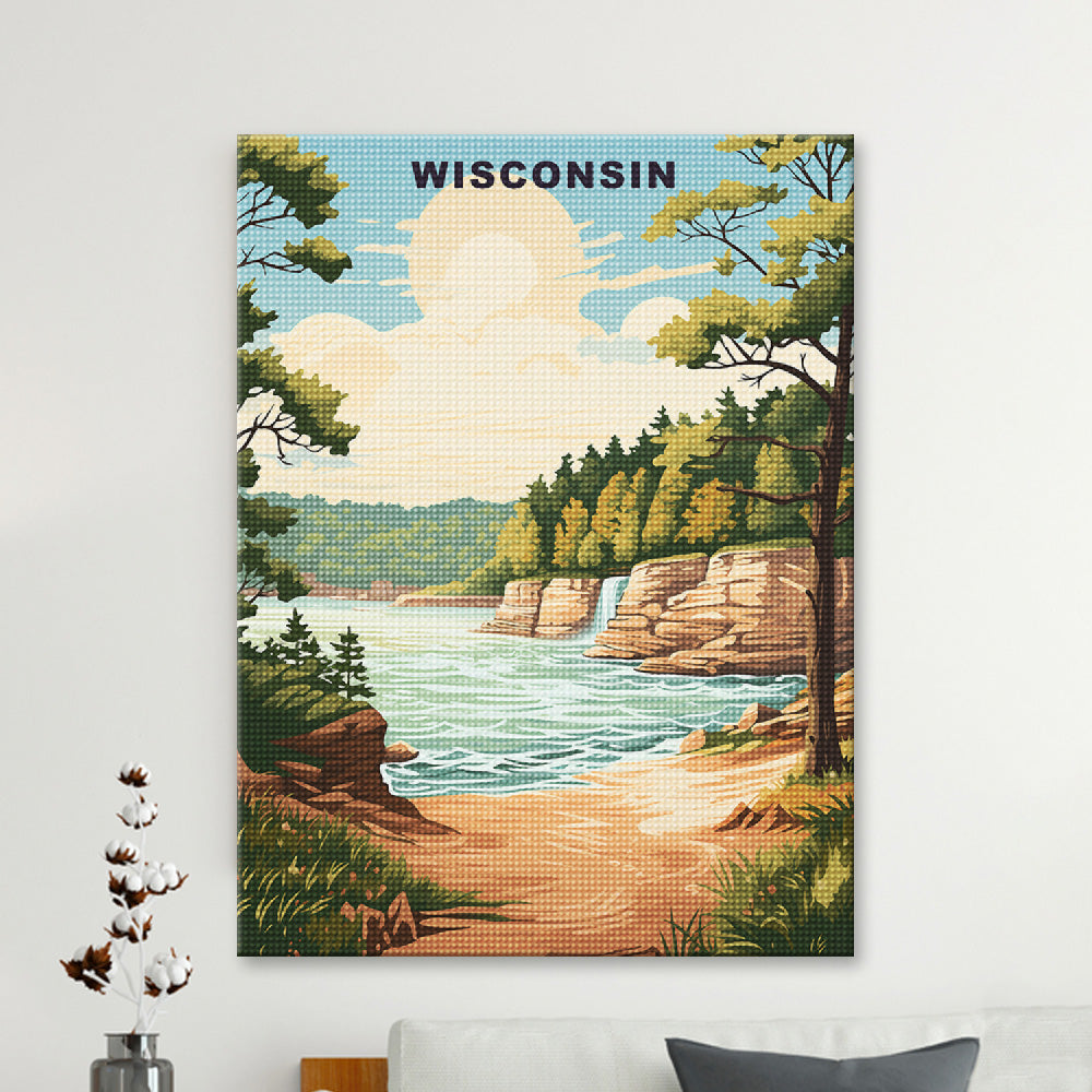 Wisconsin U.S. State Diamond Painting