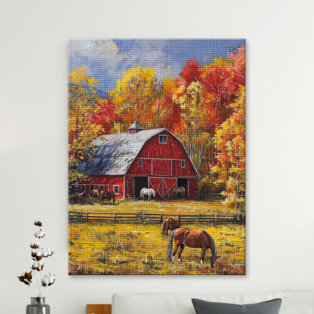 Autumn on the Farm Diamond Painting