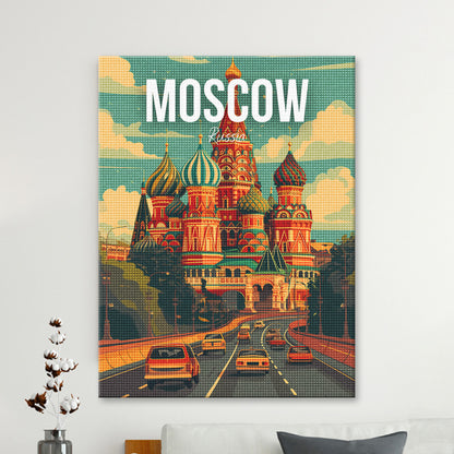 Moscow Russia Cityscape Diamond Painting