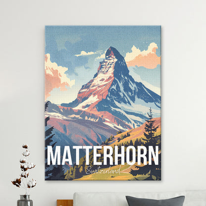 Matterhorn Switzerland Cityscape Diamond Painting