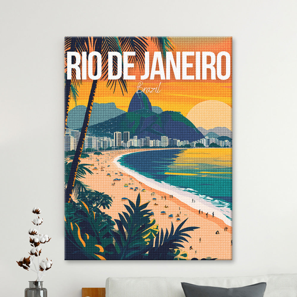 Rio de Janeiro Brazil Cityscape Diamond Painting