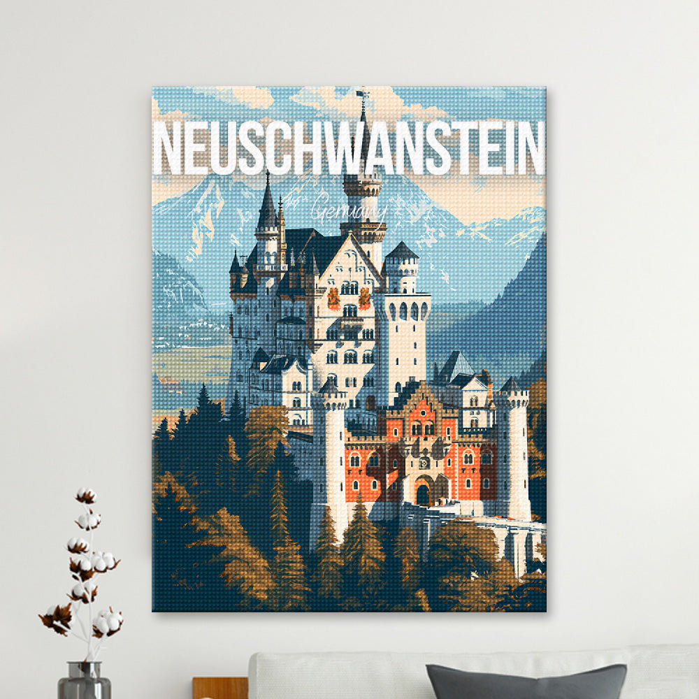 Neuschwanstein Germany Cityscape Diamond Painting