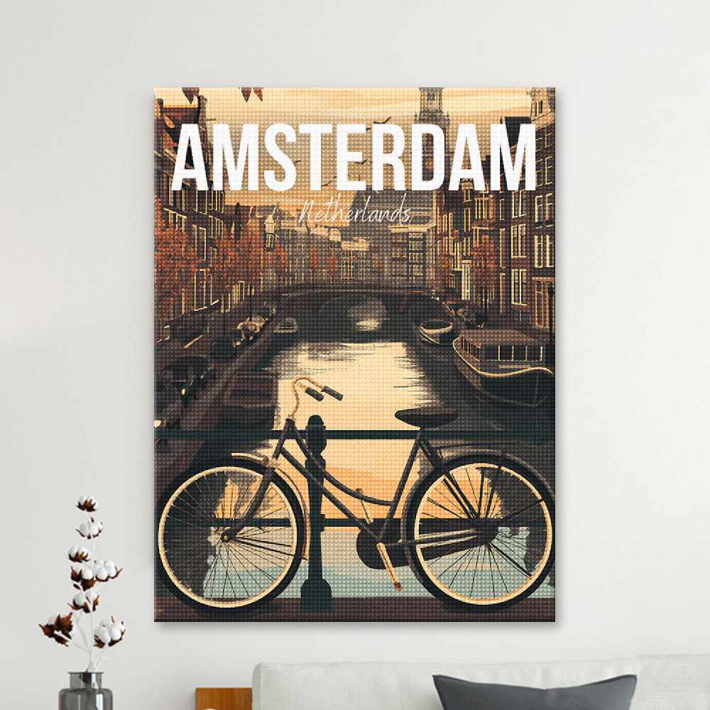 Amsterdam Netherlands Cityscape Diamond Painting