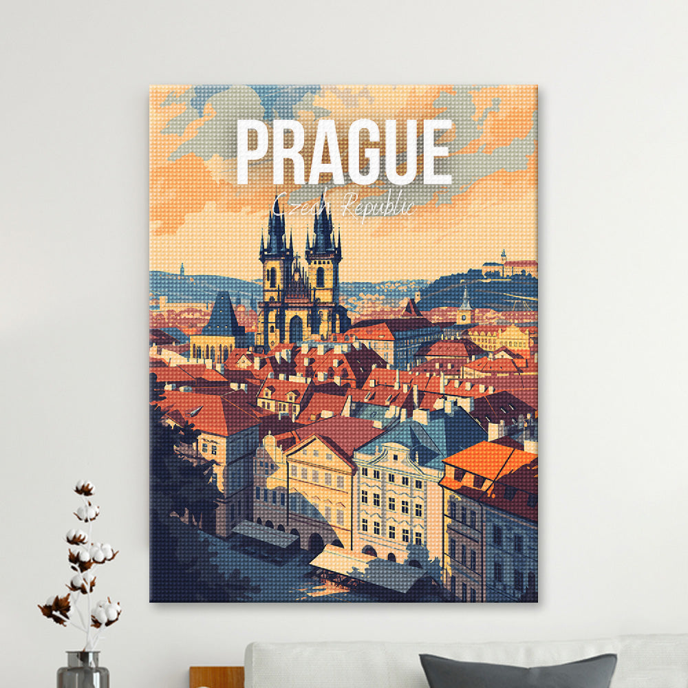 Prague Czech Republic Cityscape Diamond Painting