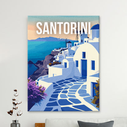 Santorini Greece Cityscape Diamond Painting