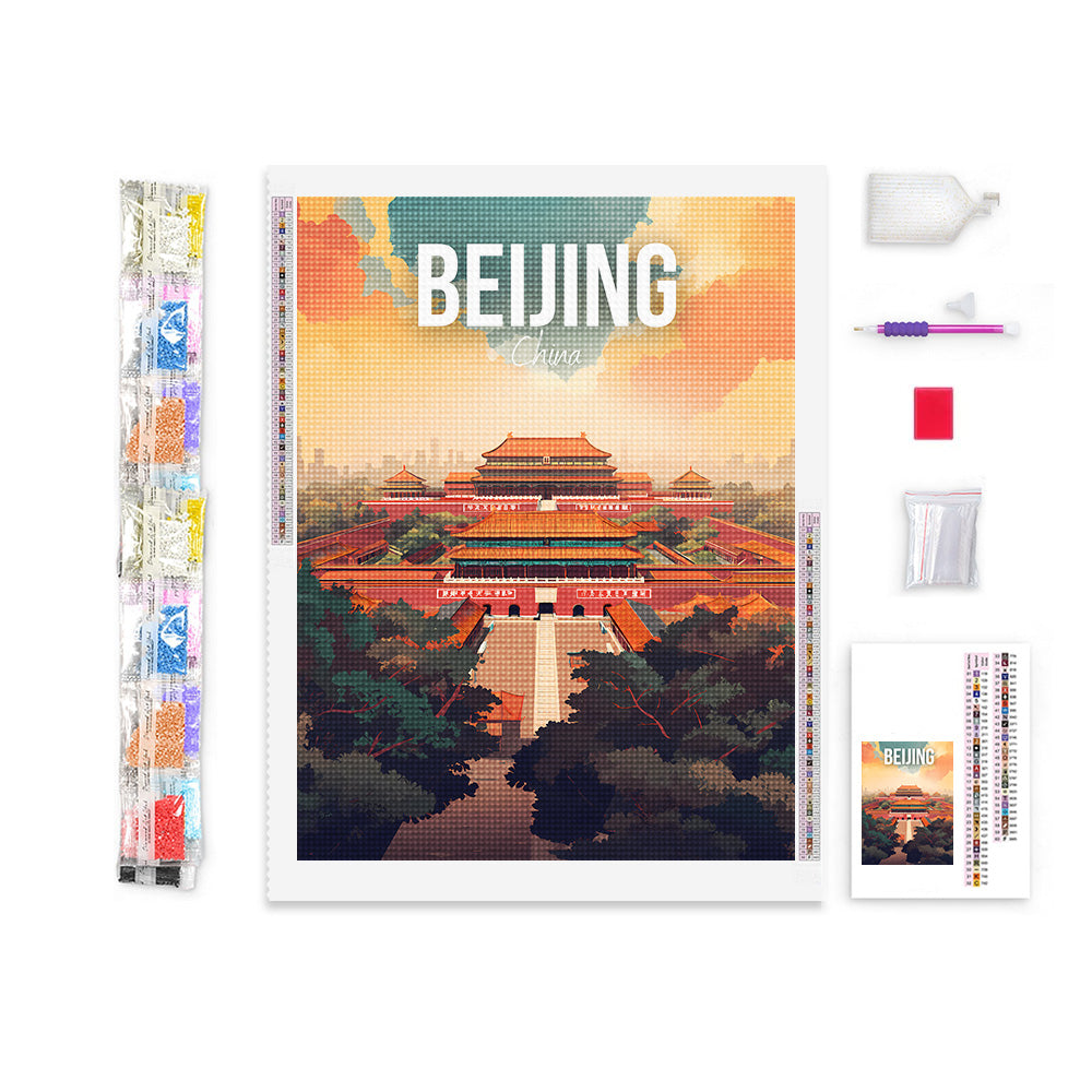 Beijing China Cityscape Diamond Painting