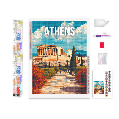 Athens Greece Cityscape Diamond Painting