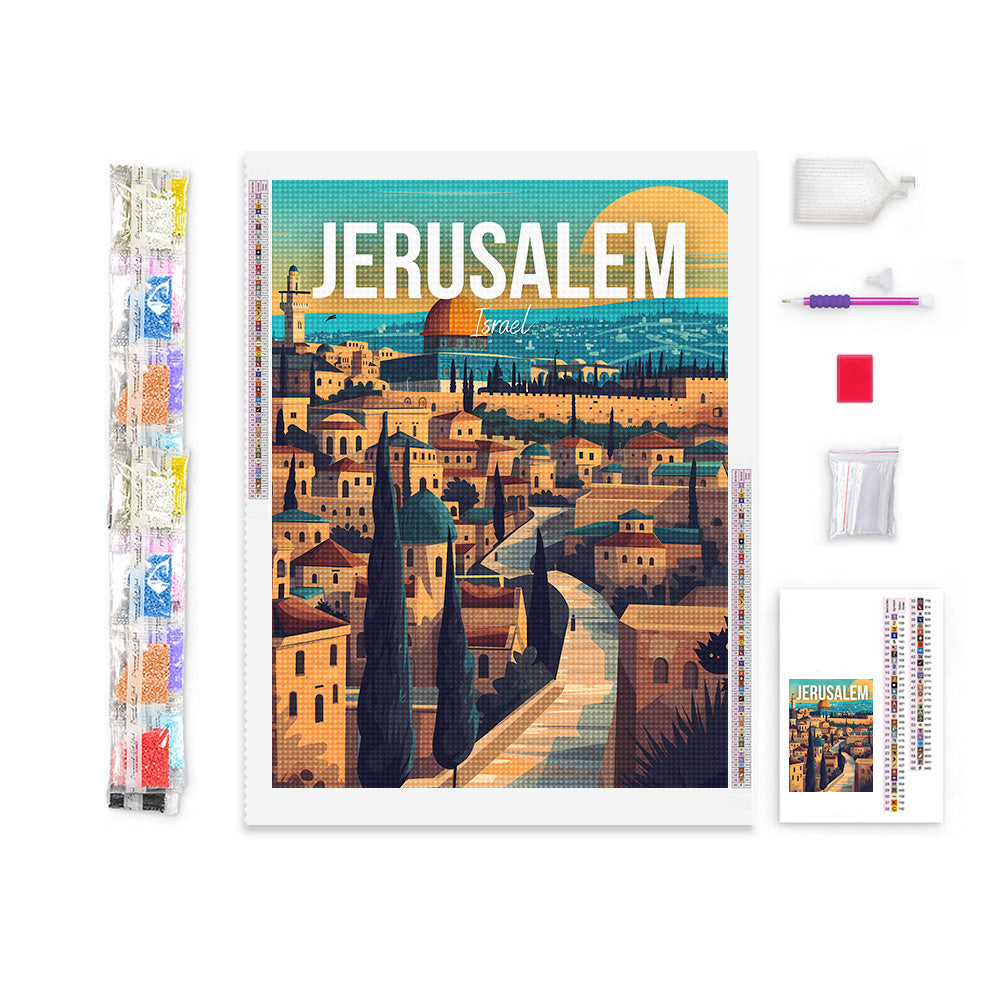 Jerusalem Israel Cityscape Diamond Painting