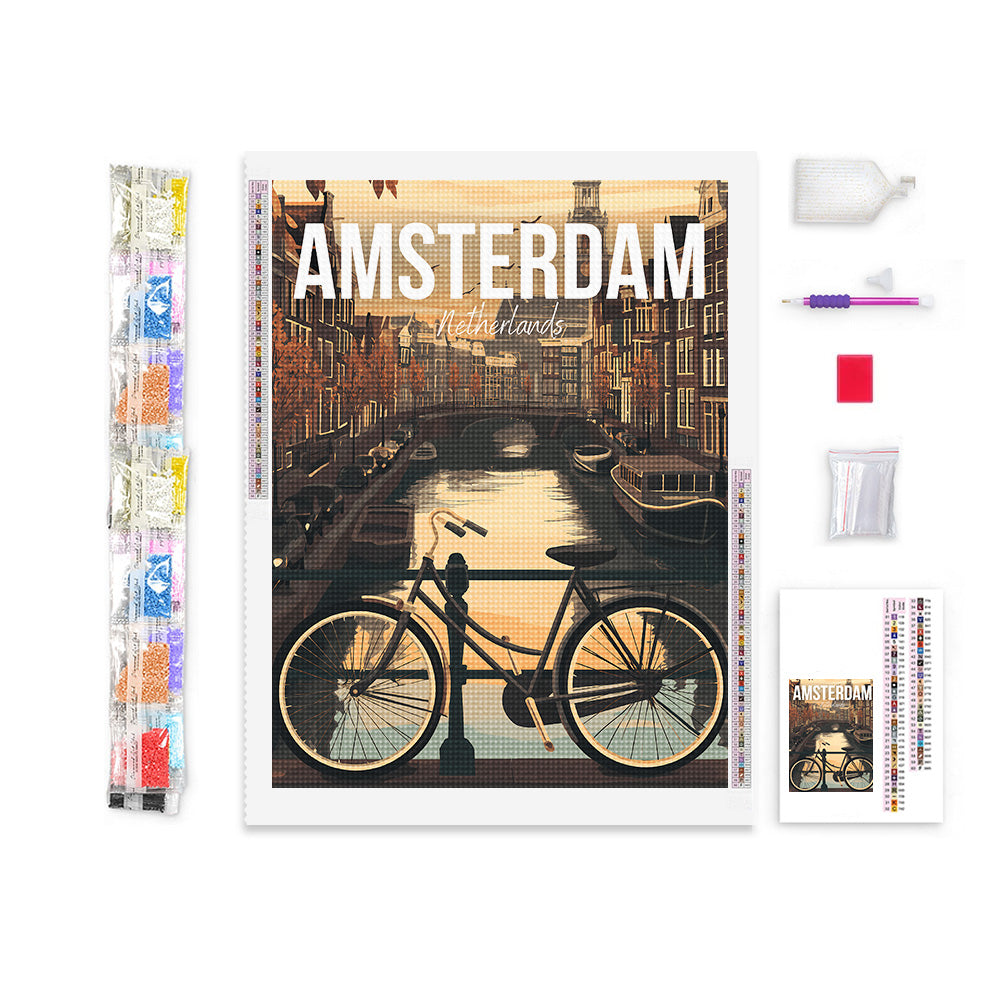 Amsterdam Netherlands Cityscape Diamond Painting